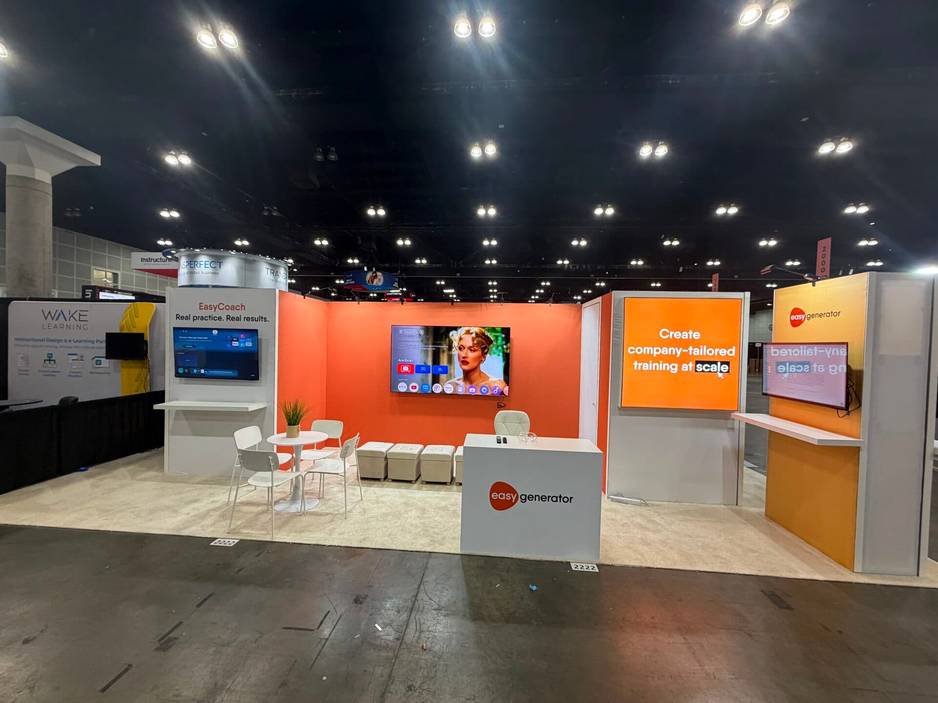 EasyGenerator trade show booth built by Snap Exhibitions at ATD Los Angeles